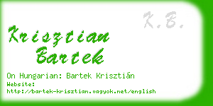 krisztian bartek business card