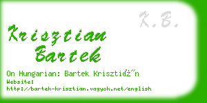 krisztian bartek business card